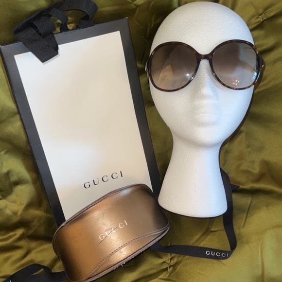 AUTHENTIC GUCCI Acetate Oversized Sunglasses GG3796/F/S - Picture 1 of 8